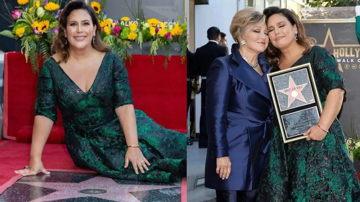 Angélica Vale recibe su estrella en el Paseo de la Fama de Hollywood, al lado de su madre